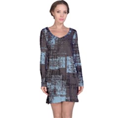 Abstract Art Long Sleeve Nightdress by ValentinaDesign