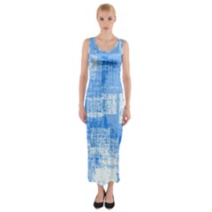 Abstract Art Fitted Maxi Dress by ValentinaDesign