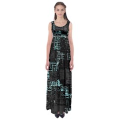 Abstract Art Empire Waist Maxi Dress by ValentinaDesign