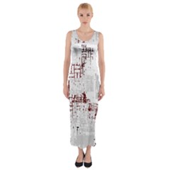 Abstract Art Fitted Maxi Dress by ValentinaDesign