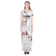 Abstract Art Short Sleeve Maxi Dress by ValentinaDesign