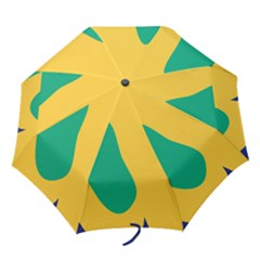 Yellow Green Blue Folding Umbrellas by Mariart