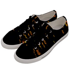 Animated Falling Spinning Shining 3d Golden Dollar Signs Against Transparent Men s Low Top Canvas Sneakers by Mariart