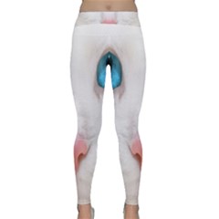 Beautiful White Face Cat Animals Blue Eye Classic Yoga Leggings by Mariart