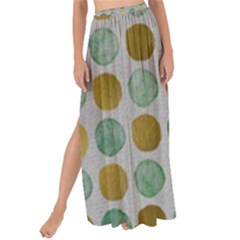 Green And Golden Dots Pattern                          Maxi Chiffon Tie-up Sarong by LalyLauraFLM