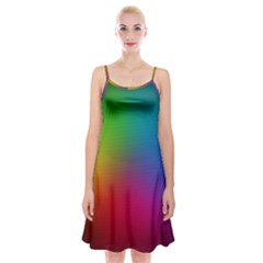 Bright Lines Resolution Image Wallpaper Rainbow Spaghetti Strap Velvet Dress by Mariart