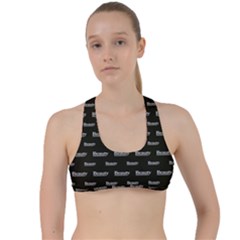 Beauty Moments Phrase Pattern Criss Cross Racerback Sports Bra by dflcprints