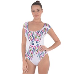 Free Symbol Hands Short Sleeve Leotard  by Mariart