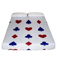 Playing Cards Hearts Diamonds Fitted Sheet (california King Size) by Mariart