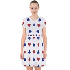 Playing Cards Hearts Diamonds Adorable In Chiffon Dress by Mariart