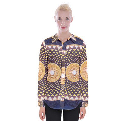 Sahasrara Blue Womens Long Sleeve Shirt by Mariart