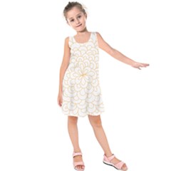 Rosette Flower Floral Kids  Sleeveless Dress by Mariart