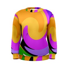 Spiral Digital Pop Rainbow Women s Sweatshirt by Mariart