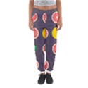 Wild Textures Grapefruits Pattern Lime Orange Women s Jogger Sweatpants View1