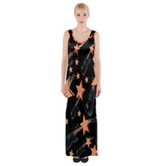 Guitar Star Rain Maxi Thigh Split Dress by SpaceyQT