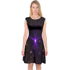 Animation Plasma Ball Going Hot Explode Bigbang Supernova Stars Shining Light Space Universe Zooming Capsleeve Midi Dress by Mariart