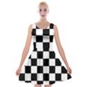 Grid Domino Bank And Black Velvet Skater Dress View1