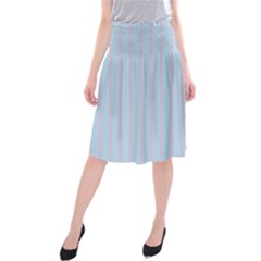 Bleu Pink Line Vertical Midi Beach Skirt by Mariart