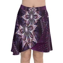 Flower Twirl Star Space Purple Chiffon Wrap by Mariart