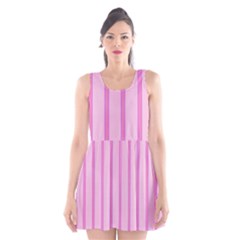 Line Pink Vertical Scoop Neck Skater Dress by Mariart