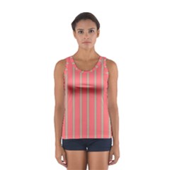 Line Red Grey Vertical Sport Tank Top  by Mariart