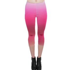 Line Pink Space Sexy Rainbow Capri Leggings  by Mariart