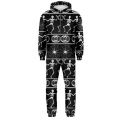 Halloween Pattern Hooded Jumpsuit (men)  by ValentinaDesign