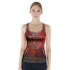 The Celtic Knot With Floral Elements Racer Back Sports Top by FantasyWorld7