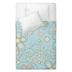 Flower Blue Butterfly Bird Yellow Floral Sexy Duvet Cover Double Side (single Size) by Mariart