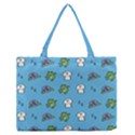 Frog Ghost Rain Flower Green Animals Zipper Medium Tote Bag View1