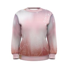 Love Heart Pink Valentine Flower Leaf Women s Sweatshirt by Mariart