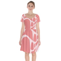 Meat Short Sleeve Bardot Dress by Mariart