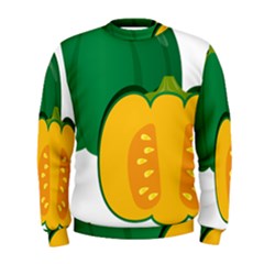 Pumpkin Peppers Green Yellow Men s Sweatshirt by Mariart