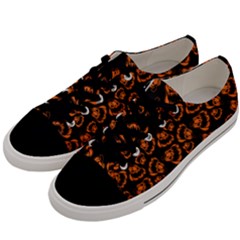 Pattern Halloween Jackolantern Men s Low Top Canvas Sneakers by iCreate