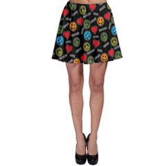 Pattern Halloween Peacelovevampires  Icreate Skater Skirt by iCreate