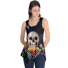 Halloween Candy Keeper Sleeveless Tunic by Valentinaart