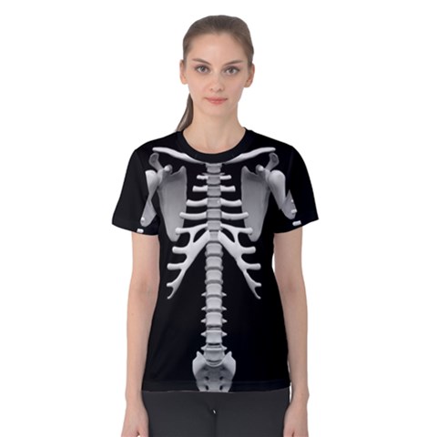 Skeleton Women s Cotton Tee by ThinkOutisdeTheBox