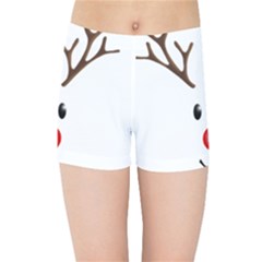 Cute Reindeer  Kids Sports Shorts by Valentinaart