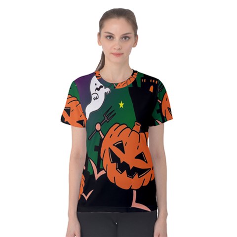 Happy Halloween Women s Cotton Tee by Mariart