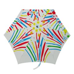 Fireworks Rainbow Flower Mini Folding Umbrellas by Mariart