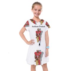 National Anthem Protest Kids  Drop Waist Dress by Valentinaart