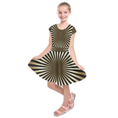 Art Deco Goldblack Kids  Short Sleeve Dress by NouveauDesign