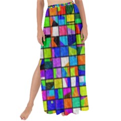 Colorful Squares Pattern                           Maxi Chiffon Tie-up Sarong by LalyLauraFLM