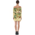 Wonderful Flowers With Butterflies, Colorful Design Off Shoulder Top with Skirt Set View2