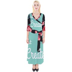 Bloem Logomakr 9f5bze Quarter Sleeve Wrap Maxi Dress by createinc