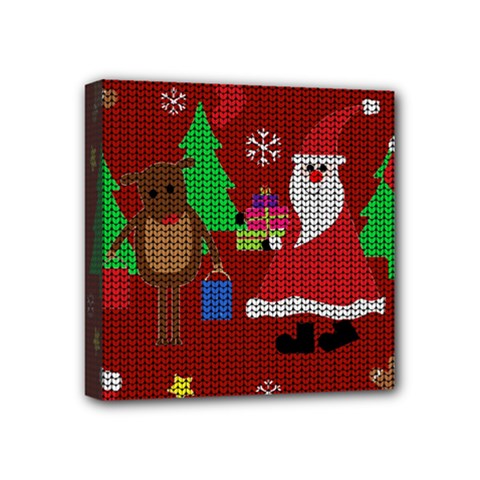 Ugly Christmas Sweater Mini Canvas 4  X 4  by Valentinaart