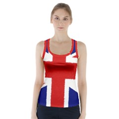 Union Jack Pencil Art Racer Back Sports Top by picsaspassion