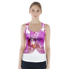 Lilac Phalaenopsis Aquarel  Watercolor Art Painting Racer Back Sports Top by picsaspassion