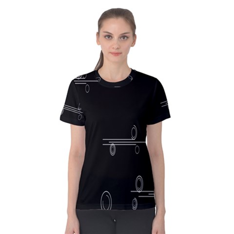 Feedback Loops Motion Graphics Piece Women s Cotton Tee by Mariart