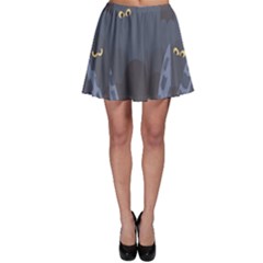 Ghost Halloween Eye Night Sinister Skater Skirt by Mariart